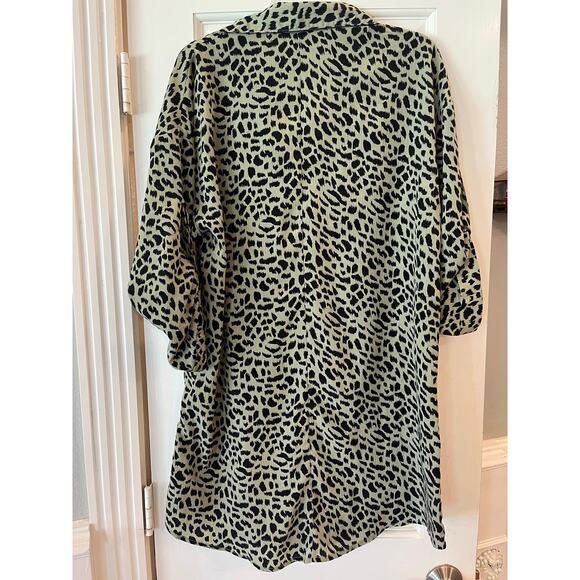 Umgee Fall Animal Print Shift Dress Women Medium Loose Thin Preppy Old Money - Picture 3 of 7